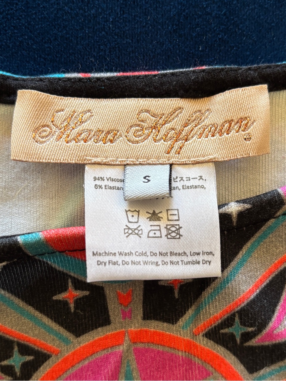 Mara Hoffman Teal, Pink and Coral Geometric Astrology Moon Midi Dress - Picture 3 of 3